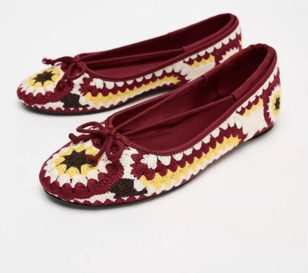 Rare Zara Embroidered Crochet Ballet 40